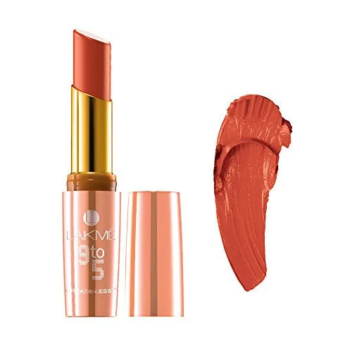 Lakme 9 to 5 Creme Lip Color, CR6 Brick Blast, 3.6g
